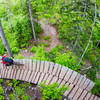 Hitting the cantilever section at the bottom of The Flow trail.