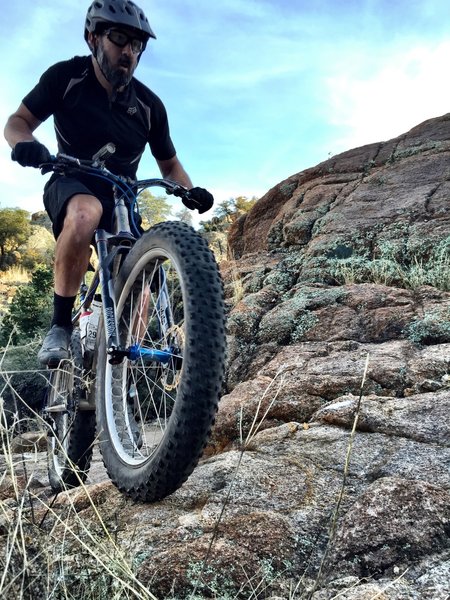 Ryan navigating the rocks.