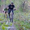 Dan and John riding in Fort Dupont.