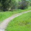 The trail is crushed gravel as it works its way up from the Juan Bautista de Anza Trail.