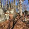 Boulders at the top of The Wall.