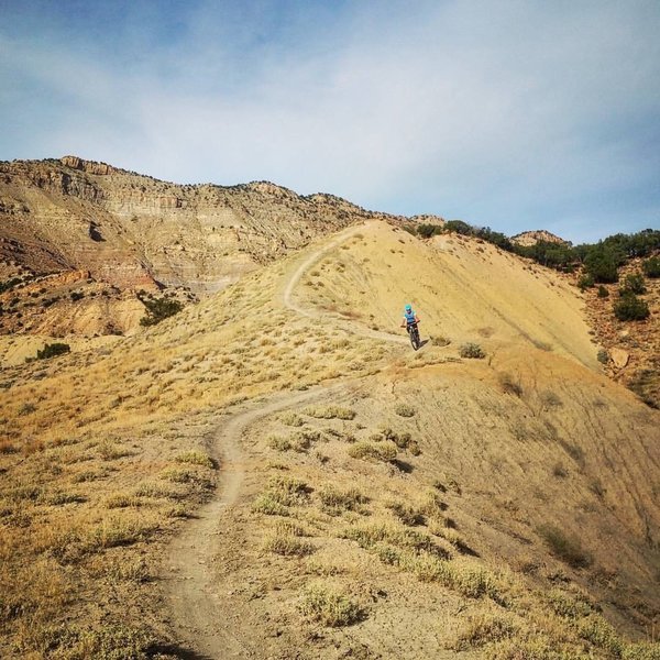 Going down Joe's Ridge.