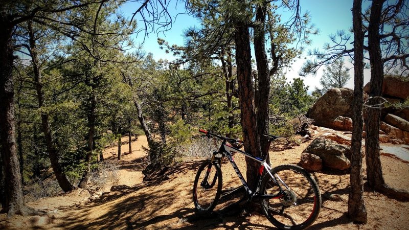 Taking a rest at the top of the climb.