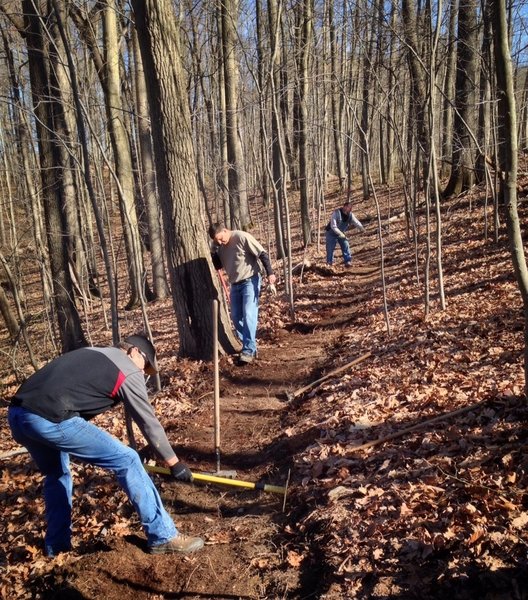 Benching in some trail on Stinky Pete.