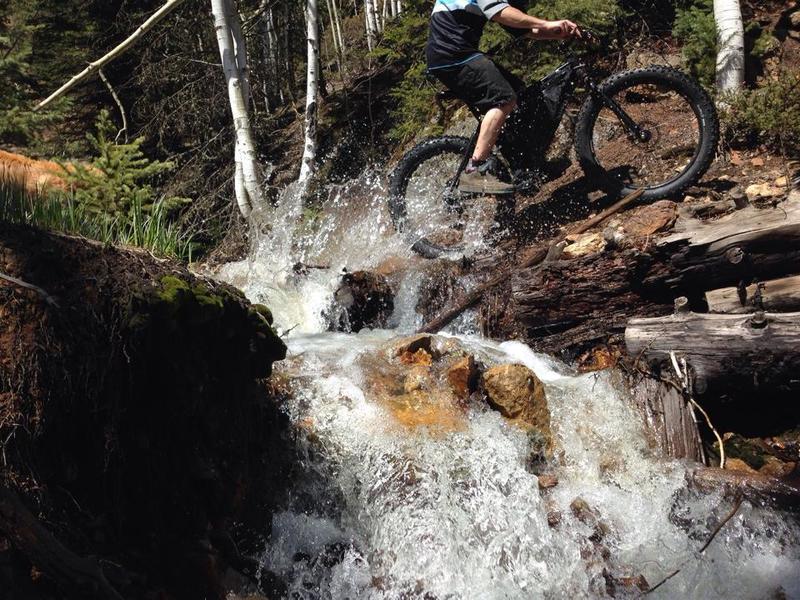 Springtime creek crossing on Rainbow Trail.