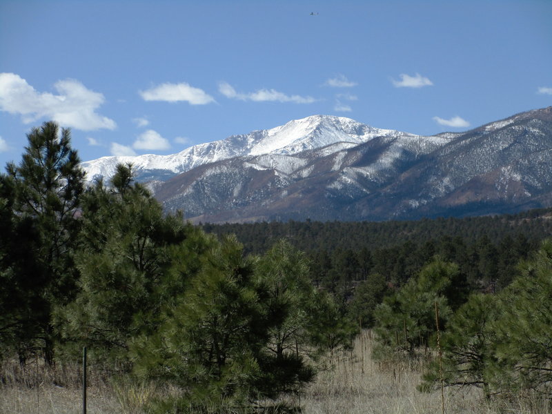 Out in the middle of the USAF Academy somewhere. Great views of Pikes Peak and the Rampart Range the whole way!