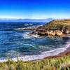 Bluffs over the Pacific Ocean.