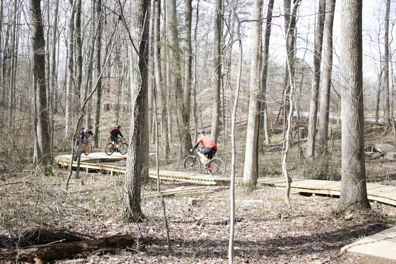 The Wooden Bridge made by the Boy Scouts of America.