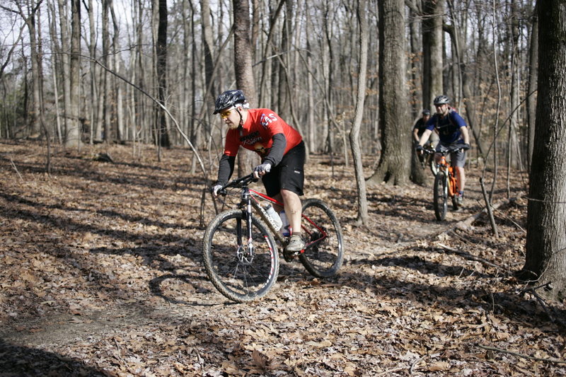 The switchbacks heading out counterclockwise.