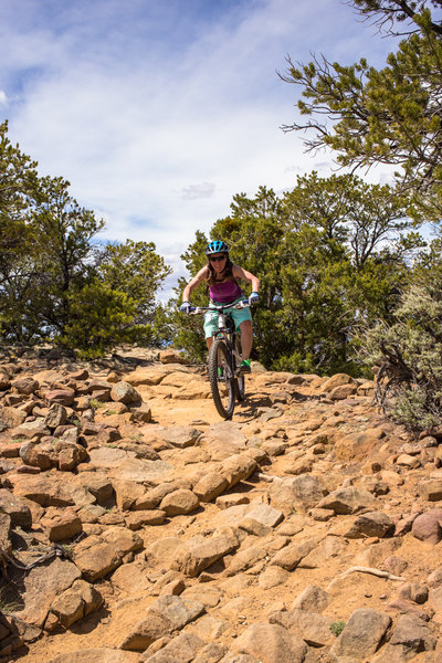 Rocky section typical of the terrain along the Devisadero route.