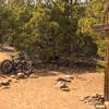 Looking up at the Devisadero Trail from the beginning *or end* of the Capulin/North Boundary trail.