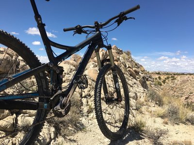 Taking a break on the Good Times trail.