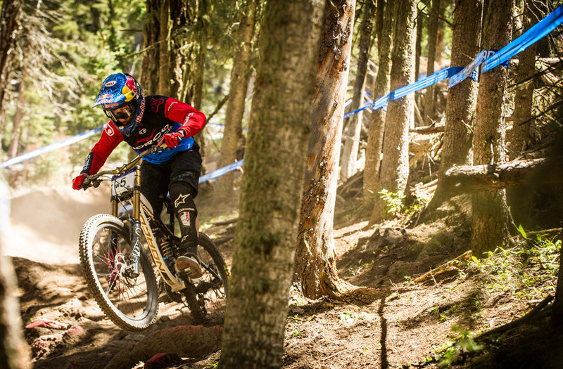 World Cup Racer Jill Kinter looking ahead for the win during the 2014 Gravity Nationals.