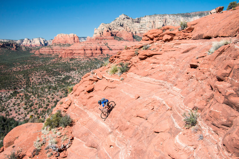 The Hangover Trail can get intense, fast... this is an alternate line that takes steel cojones!