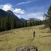 Climbing toward Yellow Peak on Rocky Creek Trail.