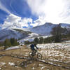 Yellow Peak under the first snow of late Fall. Upper end of Rocky Creek Trail.