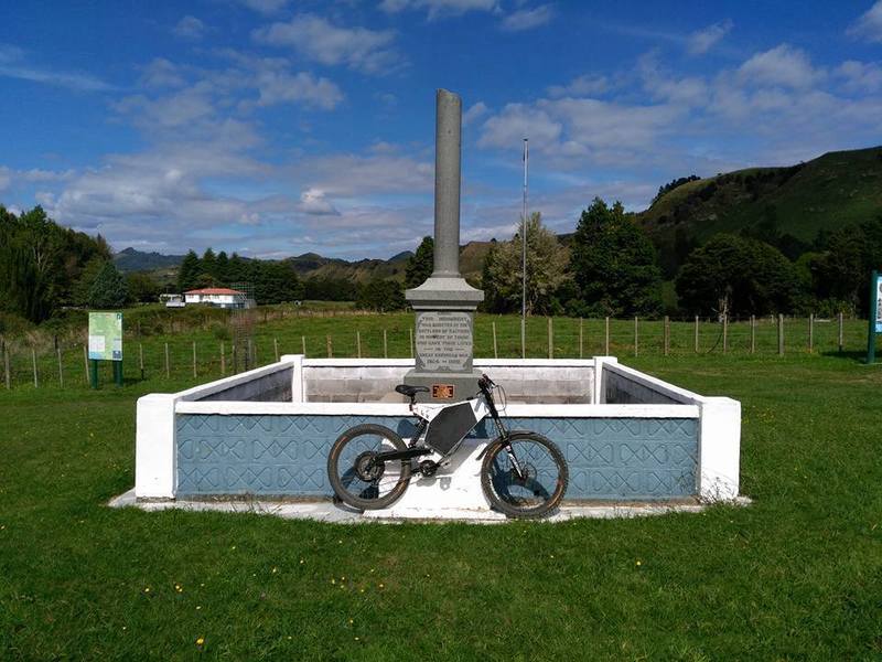 The Kaitieke First World War Memorial at the end of the trail.