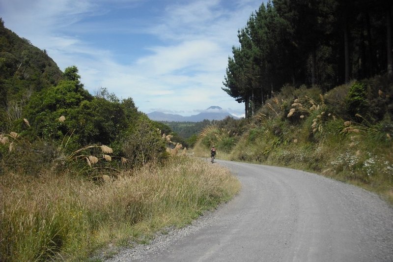 Riding on Fishers Track.