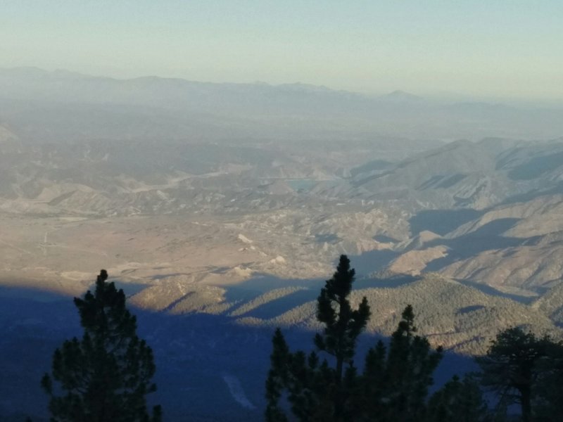 The view from Frazier Mountain down to Hungry Valley.