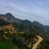 Looking back, half-way up the switchbacks on Josephine Saddle Fire road.