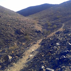 Remote riding between the peaks.