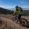 Rider Mitch Prissel climbing up Action Jackson with views of Teton Valley, Wydaho. Photo: Dana Ramos - Instagram: @dnasince1979