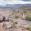 Dropping in on some fun technical trail on Sidewinder.