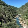 Exposed singletrack along the South Yuba River.