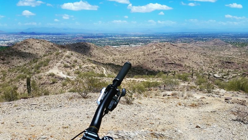 On top at National Trail east just after climbing Mormon Loop....great view!