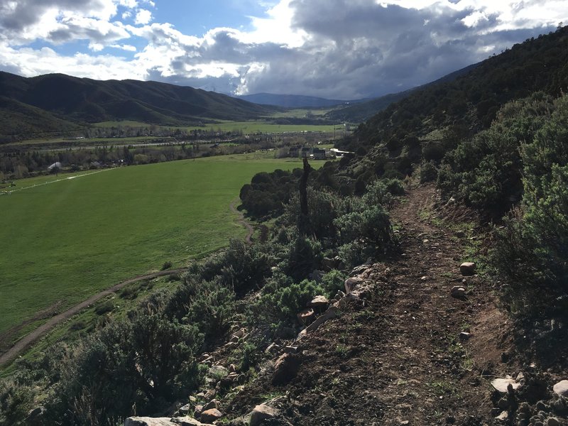 Heading back down towards the trailhead. Watson Divide is on the horizon and the Rio Grande Trail is off to the left.