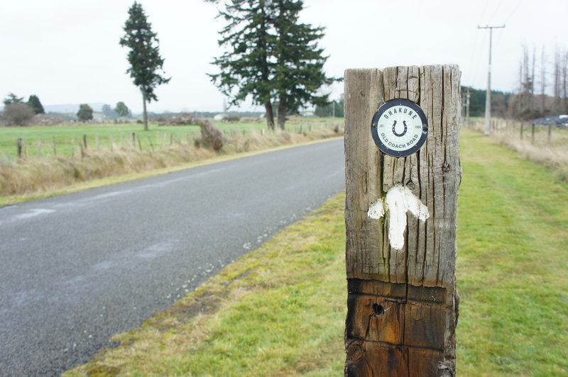 Signposts guide you between the Ohakune Old Coach Road and Ohakune.