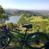 Mine Hill Road descends to the Randal Rail going counter-clock-wise overlooking the Guadalupe Reservoir and Silicon Valley.