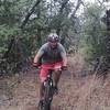 The coach cruising through the Hoof Gullies at Lawtonka Trails.