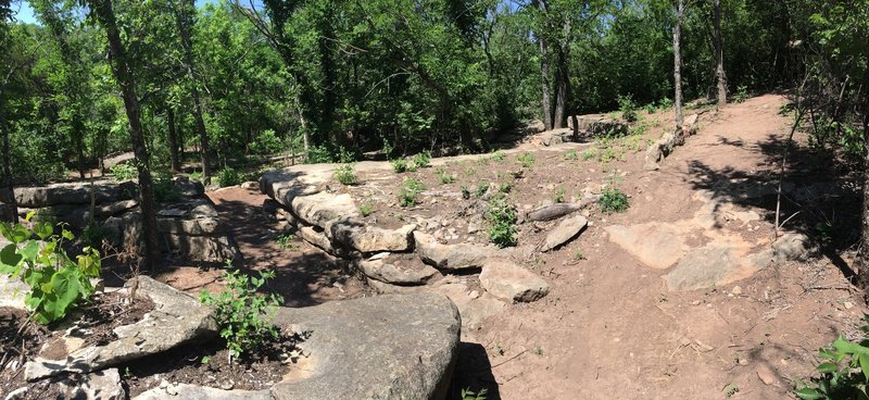 The tight turns and switchbacks of the Muskrat Maze.