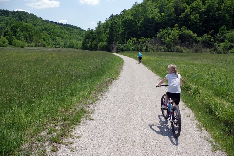 Enjoying the Dawkins Line Rail Trail