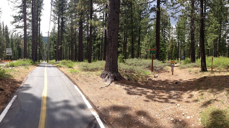 Northern entrance to the Ward Creek trail system.