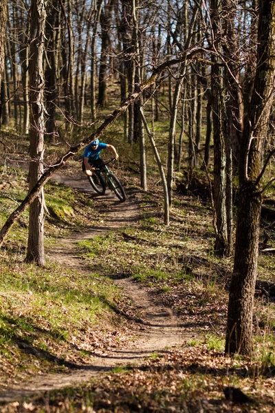 Pond Hoper Trail, Whiterock Conservancy
<br>
Photo Credit: Greg Mazu, Rider Aaron Cholewa
<br>
Singletracktrails.com