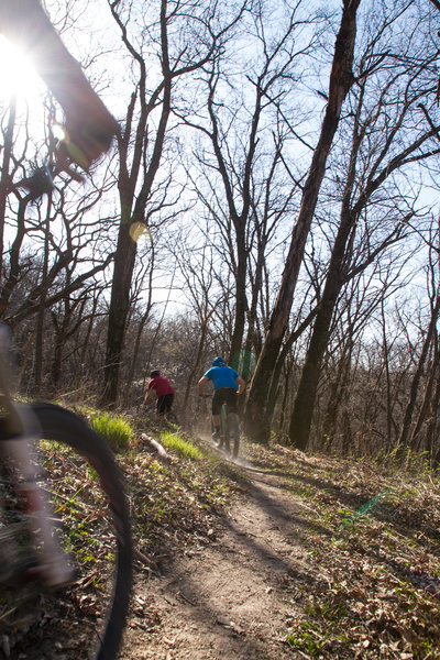 Bobcat Trail, Whiterock Conservancy, Coon Rapids, IA
<br>
Photo Credit: Greg Mazu
<br>
Riders: James Flatten, Aaron Cholewa