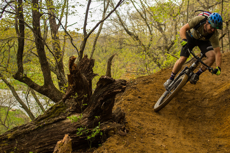 Bermed Turn on Shooting Star Trail
<br>
Photo: Greg Mazu
<br>
Rider: Brain Vaughan 
<br>
Singletracktrails.com