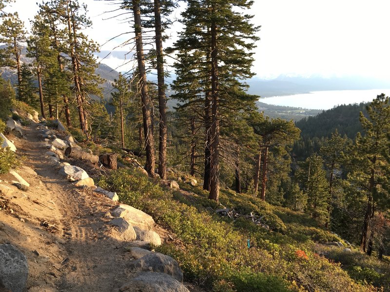 More climbing ... but with a nice view of the lake.