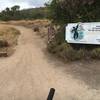 The entrance to Stagecoach South Trail at Nix parking area of Laguna Coast Wilderness Park.