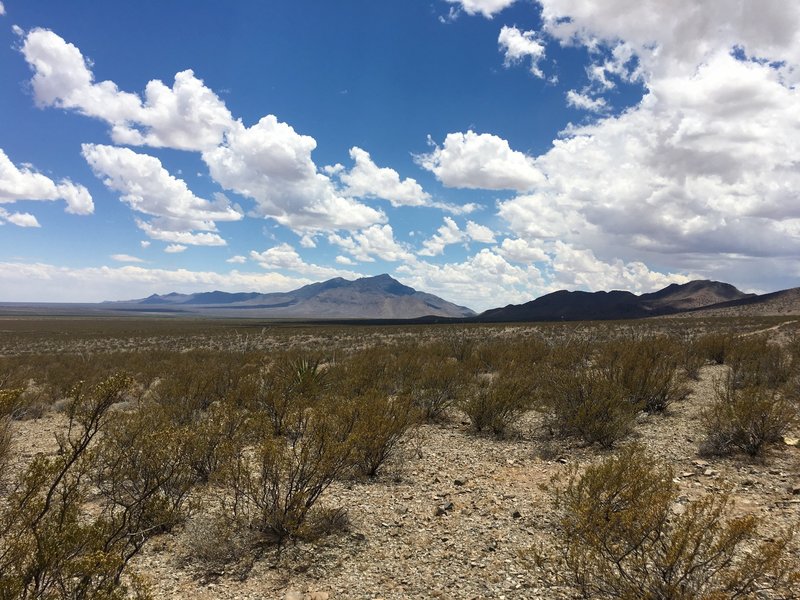 Vista of the Big Hatchet range about halfway through the Little Hatchet mountains.