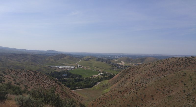 Overlooking Simplot Hill and a good view of downtown Boise.