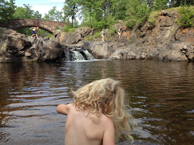 Swimming hole at the trailhead of Lester River and Amity East trails.