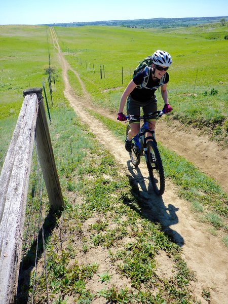 One of the steeper doubletrack sections