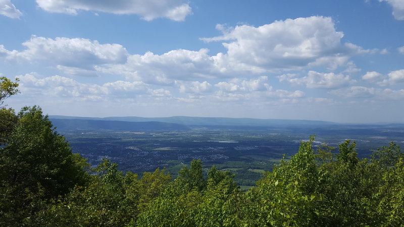 View of Shenandoah valley from Signal Knob... looking towards Strasburg VA. Looking west, 1/8 mile from Cell tower at peak.