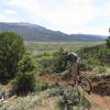 Above Rock Bottom Ranch & the Roaring Fork valley, Basalt Mountain on the horizon.