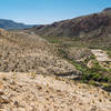 View from atop the dome and back on the trail ridden to get to the top.