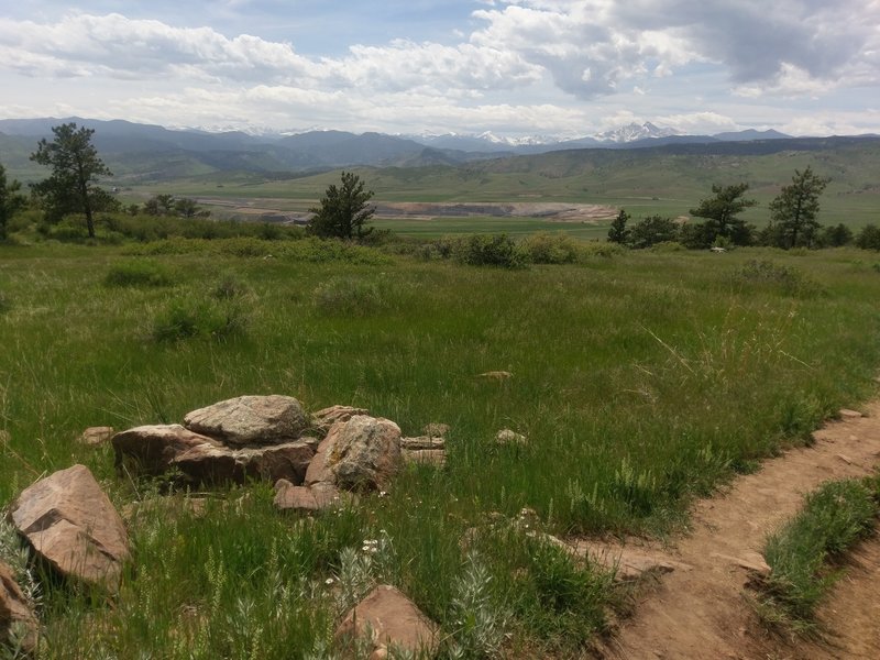 Looking across the mining operation to Dowe Flats