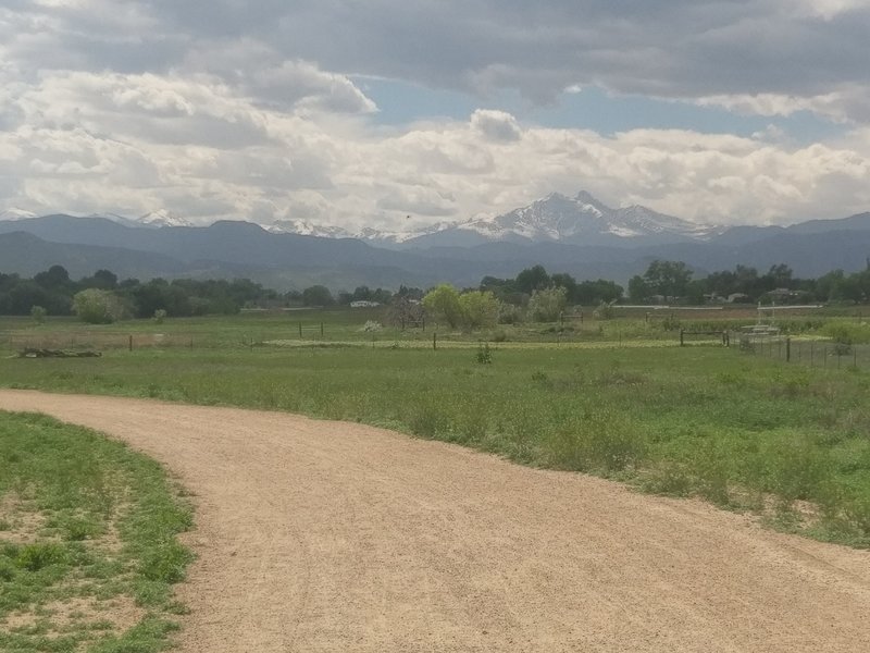 Looking west towards the snowy high peaks